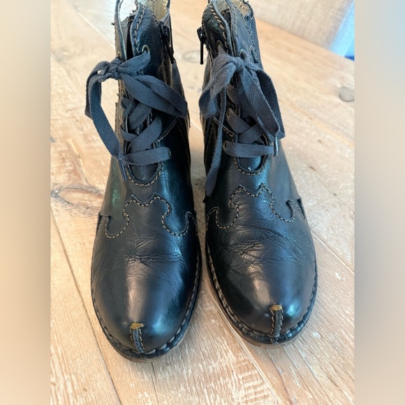 Rovers Steampunk Bohemian Leather lace up ankle boot 40 - Picture 2 of 9